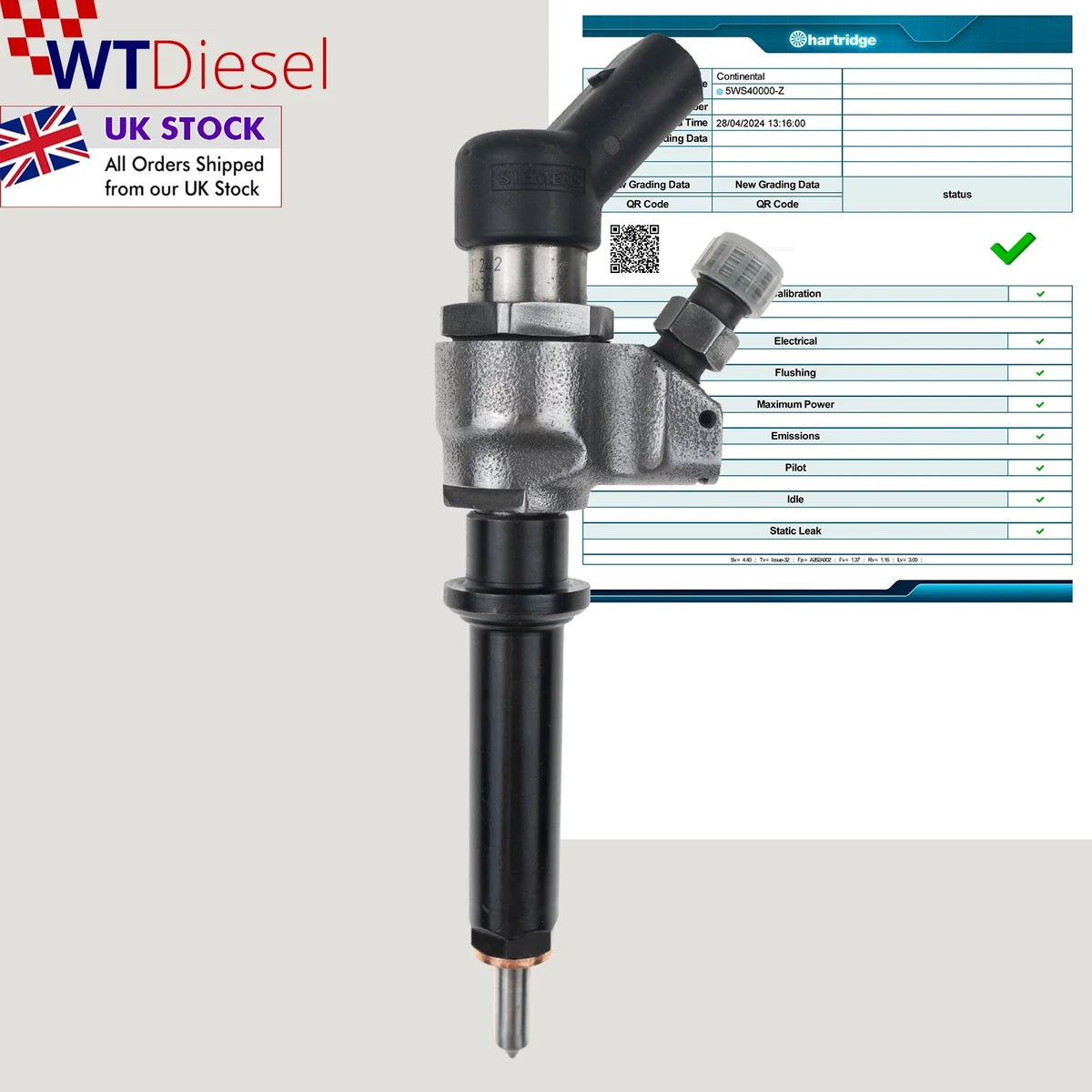 Siemens 9636819380 9652173780 diesel fuel injector for Citroen C5 2.0 HDi