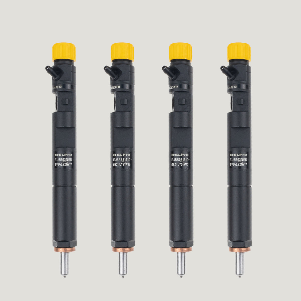 Set of 4 Delphi EJBR03101D 28232251 diesel injectors for Dacia Nissan and Renault 1.5 dCi