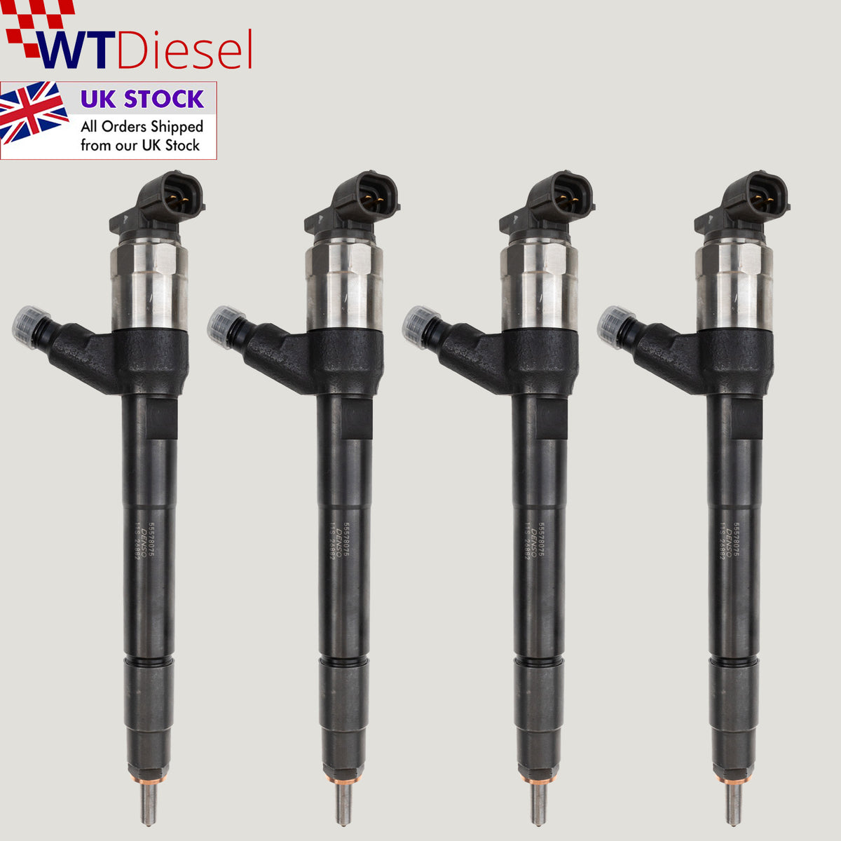 Set of 4 Denso 55578075 diesel injectors for Opel Vauxhall Astra and Mokka 1.6 CDTi