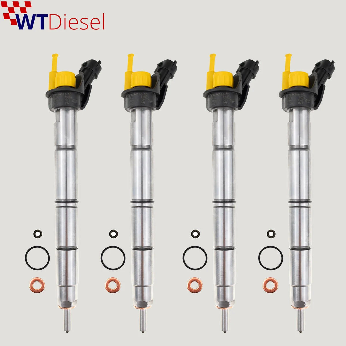Ford F-450 4WD set of 4 Bosch diesel fuel injectors 0445117024 0986435415