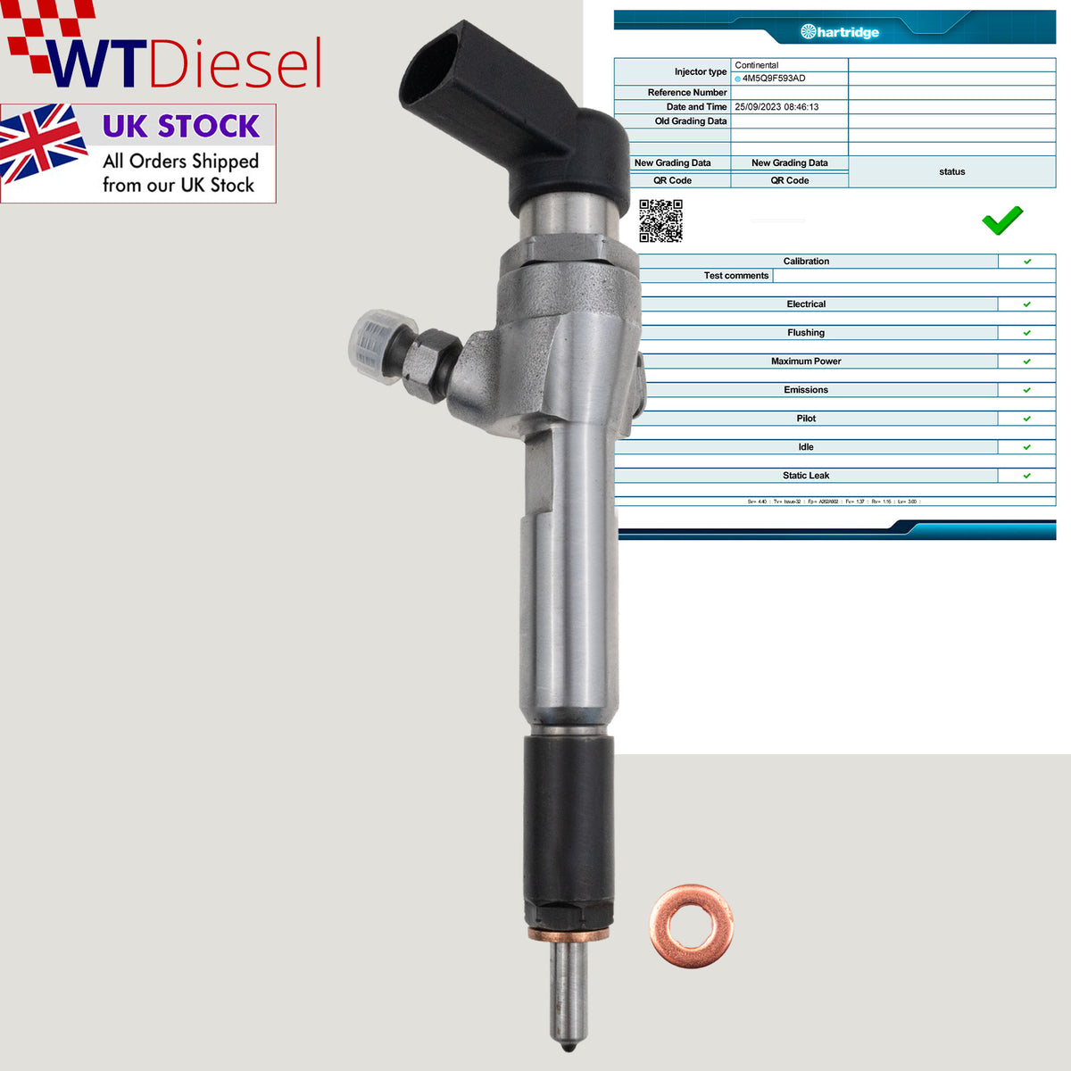 Siemens AC59511610 common rail diesel fuel injector for Ford Galaxy II, S-Max and Tourneo Connect 1.8 TDCi engines