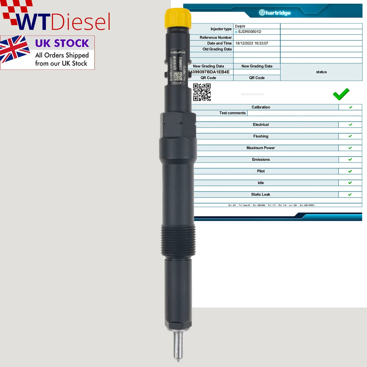 Ford Mondeo 2.0 TDDi diesel injector Delphi EJDR00801D 6S7Q9K546BA