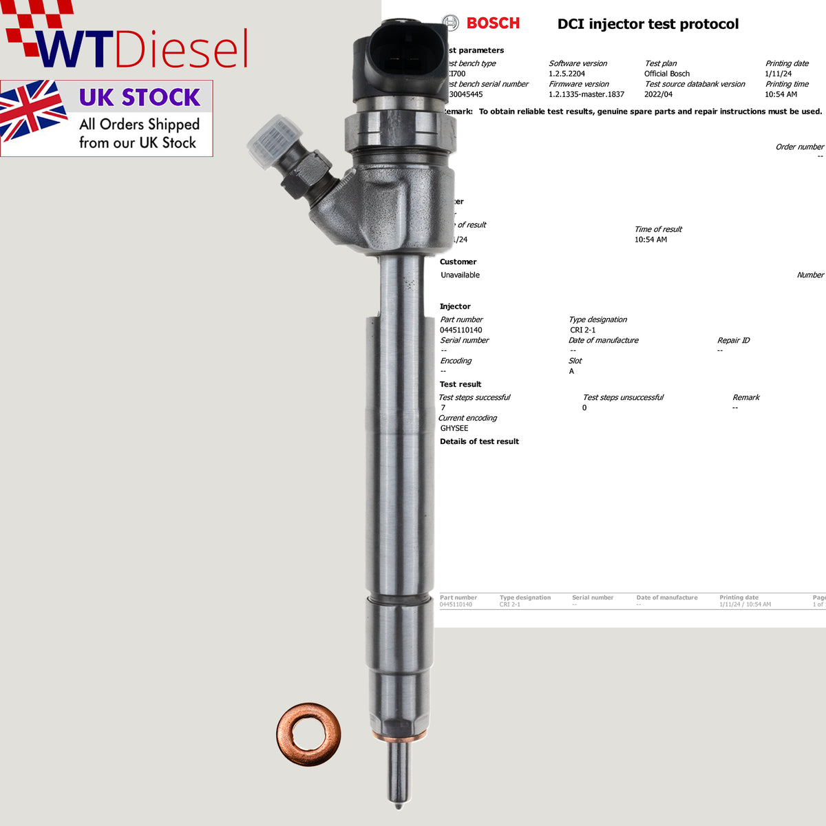 Bosch 0445110140 0986435107 diesel injector for Mercedes-Benz Viano 2.0 CDI