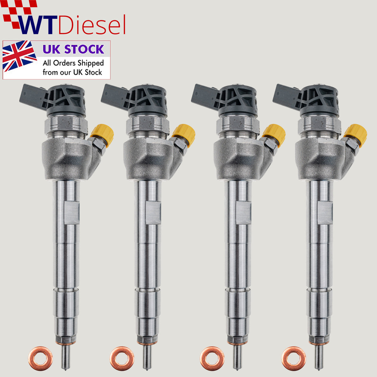 Set of 4 Bosch 0445110599 13538515061 diesel fuel injectors for MINI Countryman diesel models