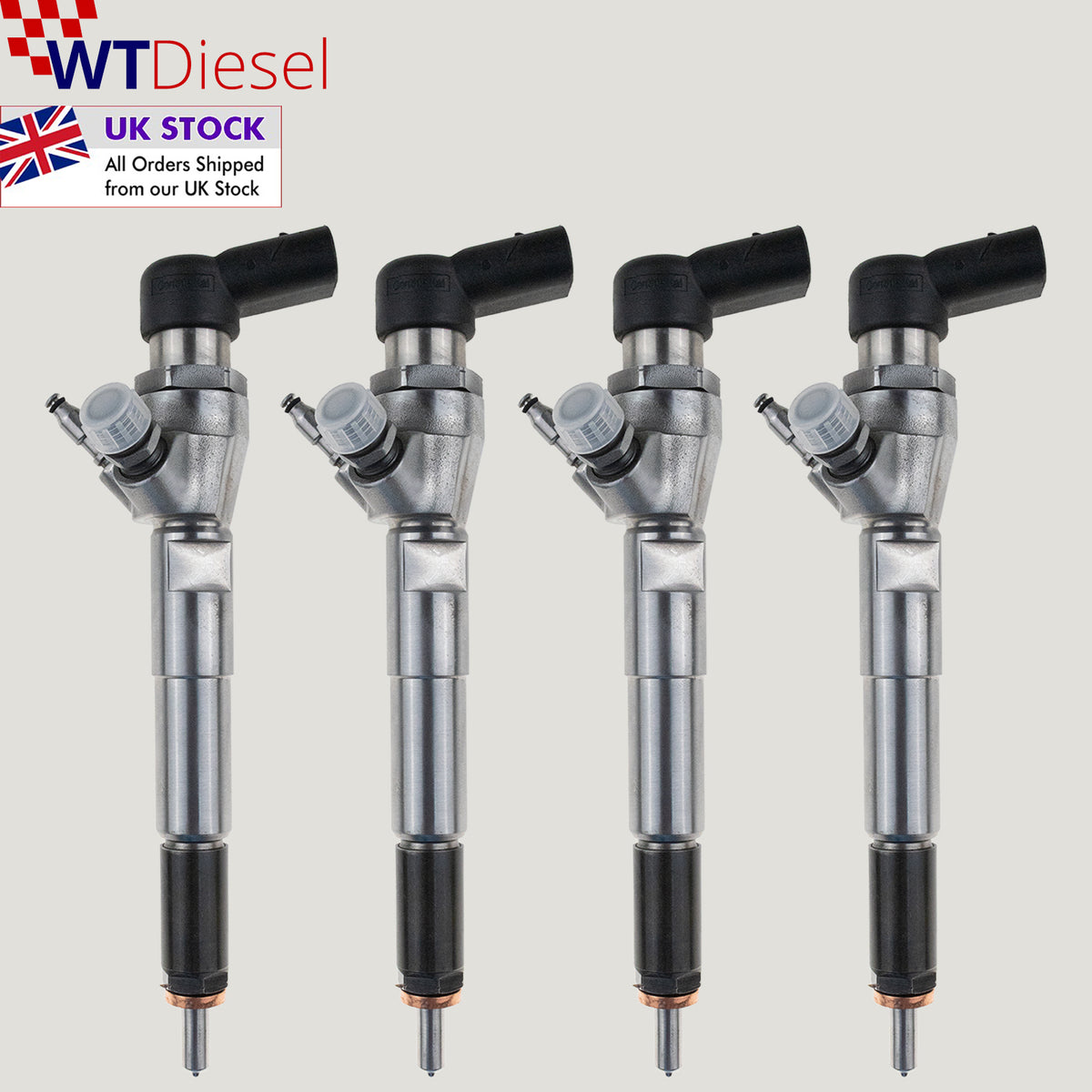 Set of 4 common rail diesel fuel injectors with references H8201100113 and 166006212R for Nissan Juke and Qashqai II 1.5 dCi engines