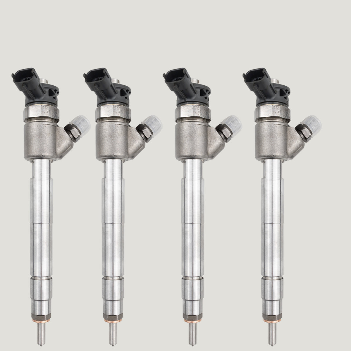 Set of 4 Bosch common rail diesel fuel injectors with part number 0445110955 for Peugeot and Citroen 1.5 BlueHDi diesel engines