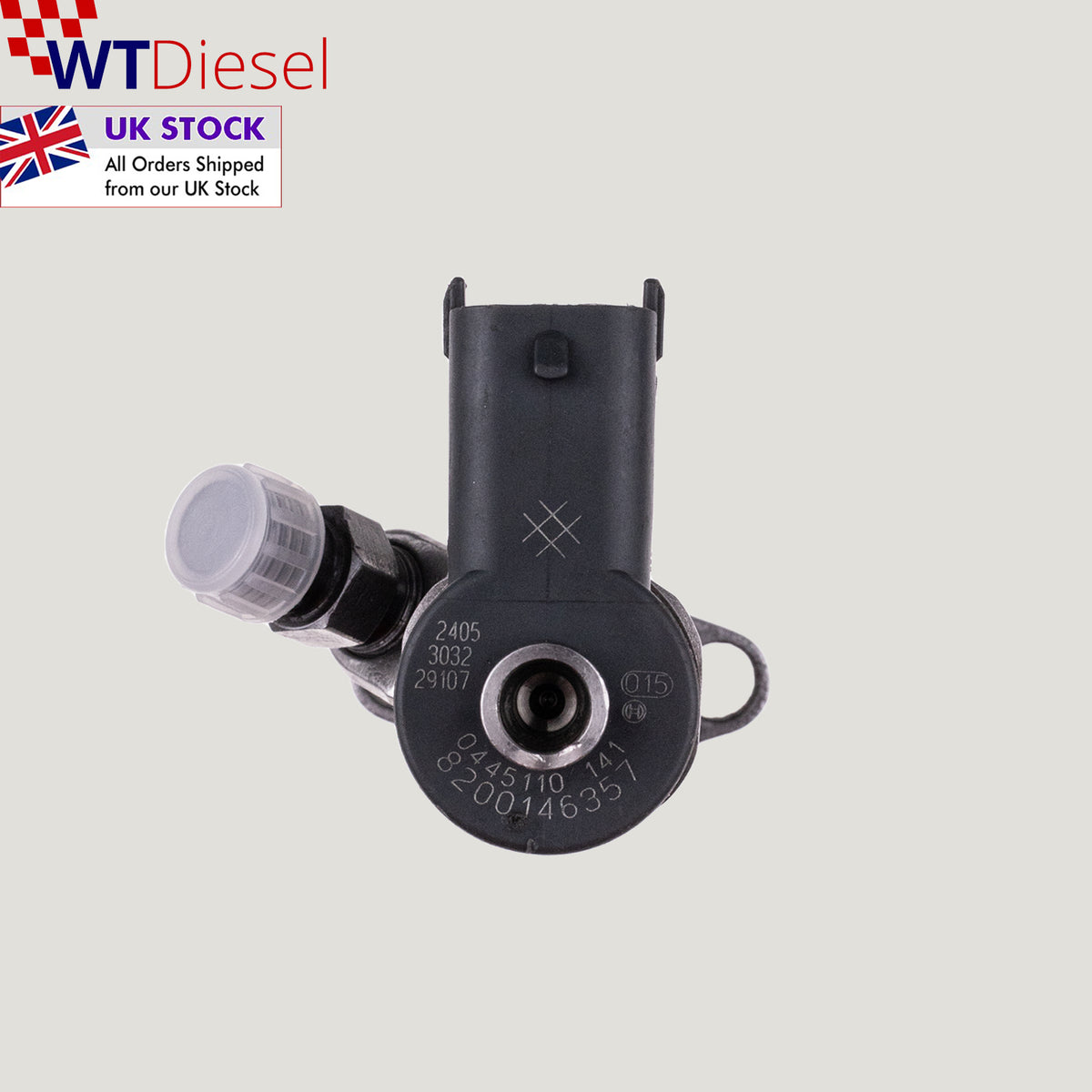 Bosch 0445110141 diesel fuel injector for Renault Master II, Nissan Interstar and Opel Movano 2.5 diesel engines, part numbers 8200146357 and 0986435086