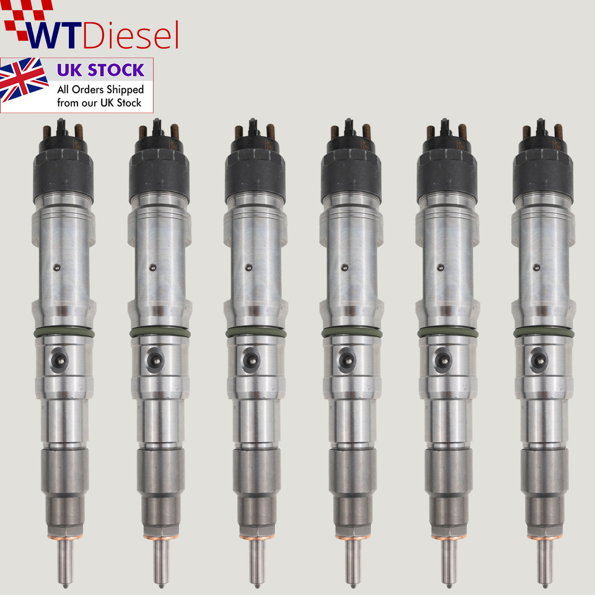 Set of 6 Siemens 0445120353 diesel injectors for MAN TGS and TGX 320 PS 400 PS 51 10100 6169