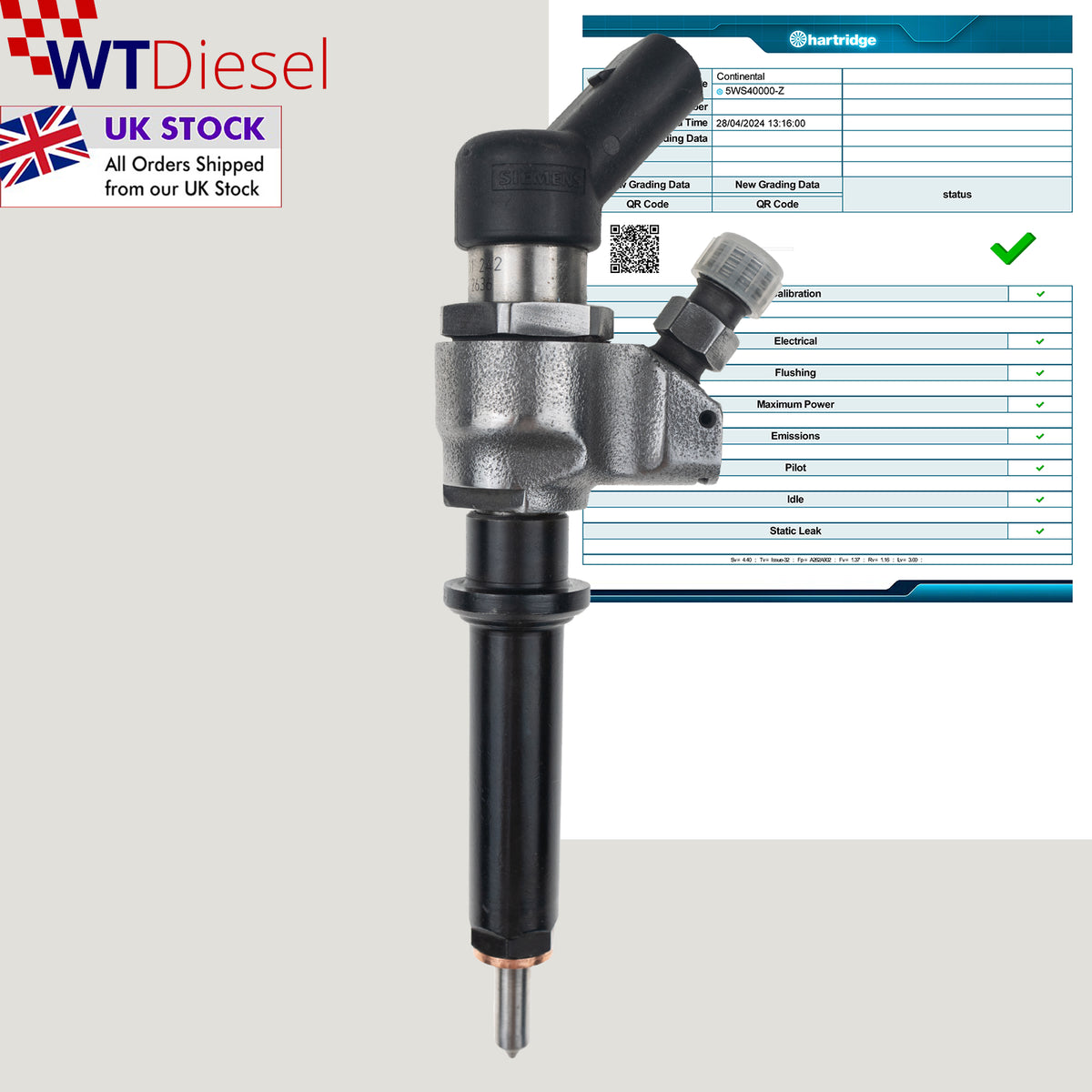 Siemens 9636819380 9652173780 diesel injector for Peugeot 307 and 406 2.0 HDi