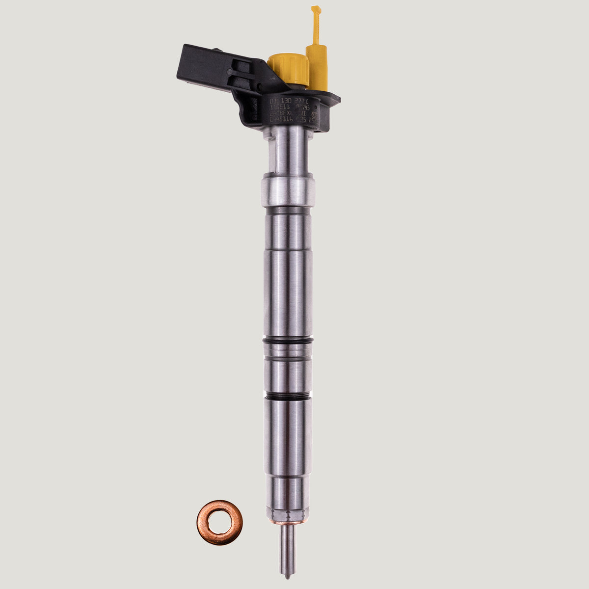Single Bosch common rail diesel fuel injector with part numbers 0445116035 and 03L130277C for Volkswagen Amarok 2.0 TDI and BiTDI diesel models
