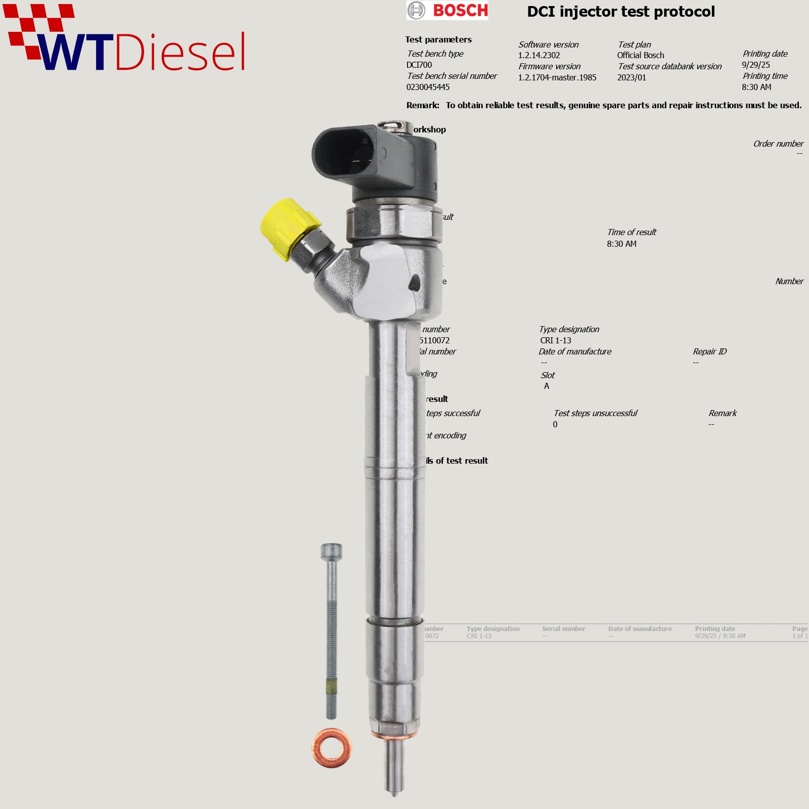 0445110072 Mercedes-Benz Injector | 200 CDI | Bosch 0986435041 0986435061