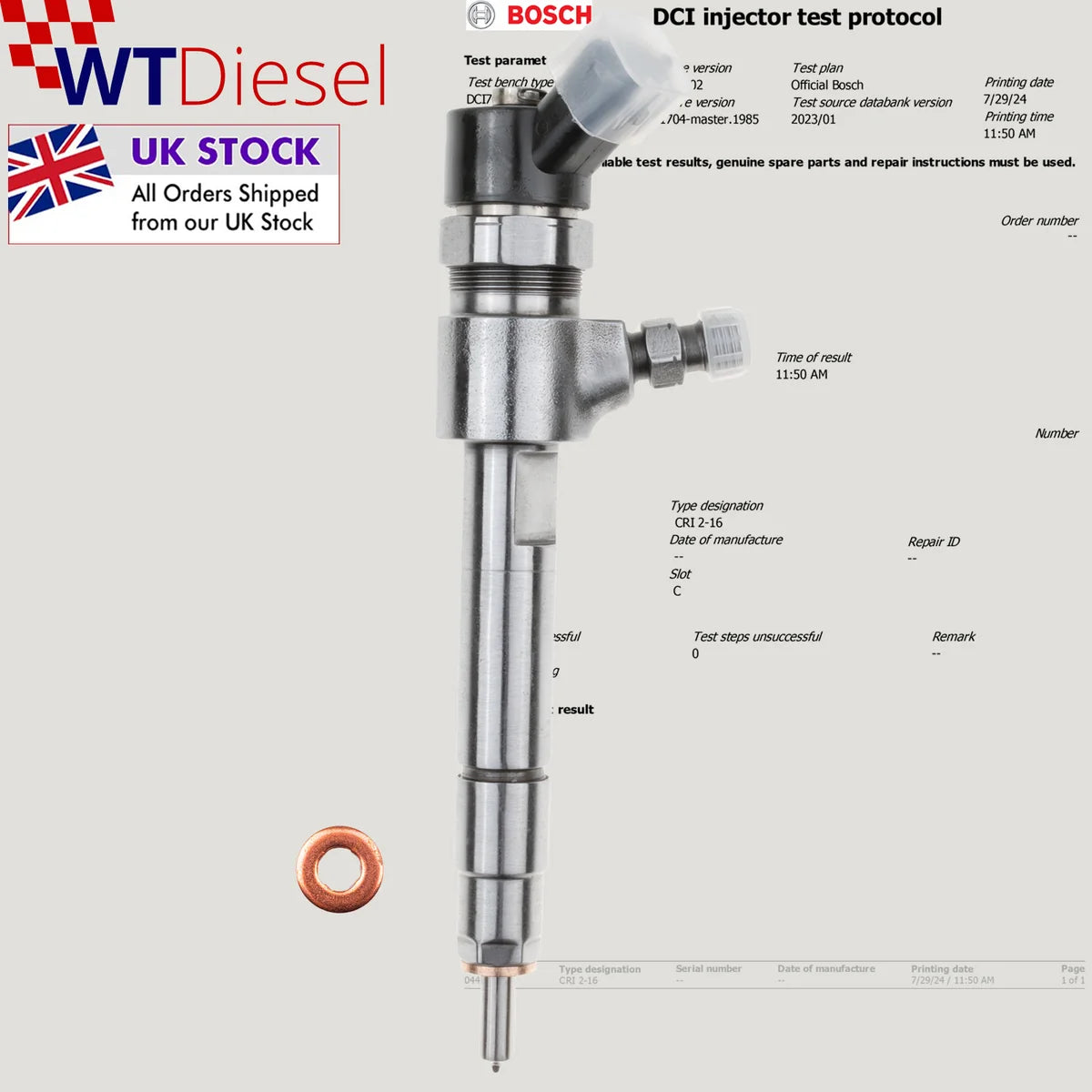 X4 Saab 9-3 Diesel Injector | 1.9 TiD | Bosch 0445110165 0000055191957