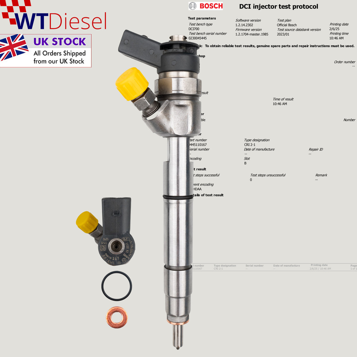 Bosch 0445110167 A6400700787 diesel injector for Mercedes B-Class 1.5 CDI and 2.0 CDI