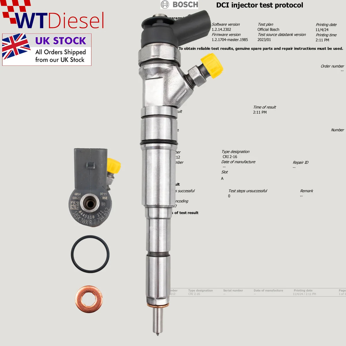 X4 BMW 5 Series Injector | 3.0 D | Bosch 0445110212 13537794652