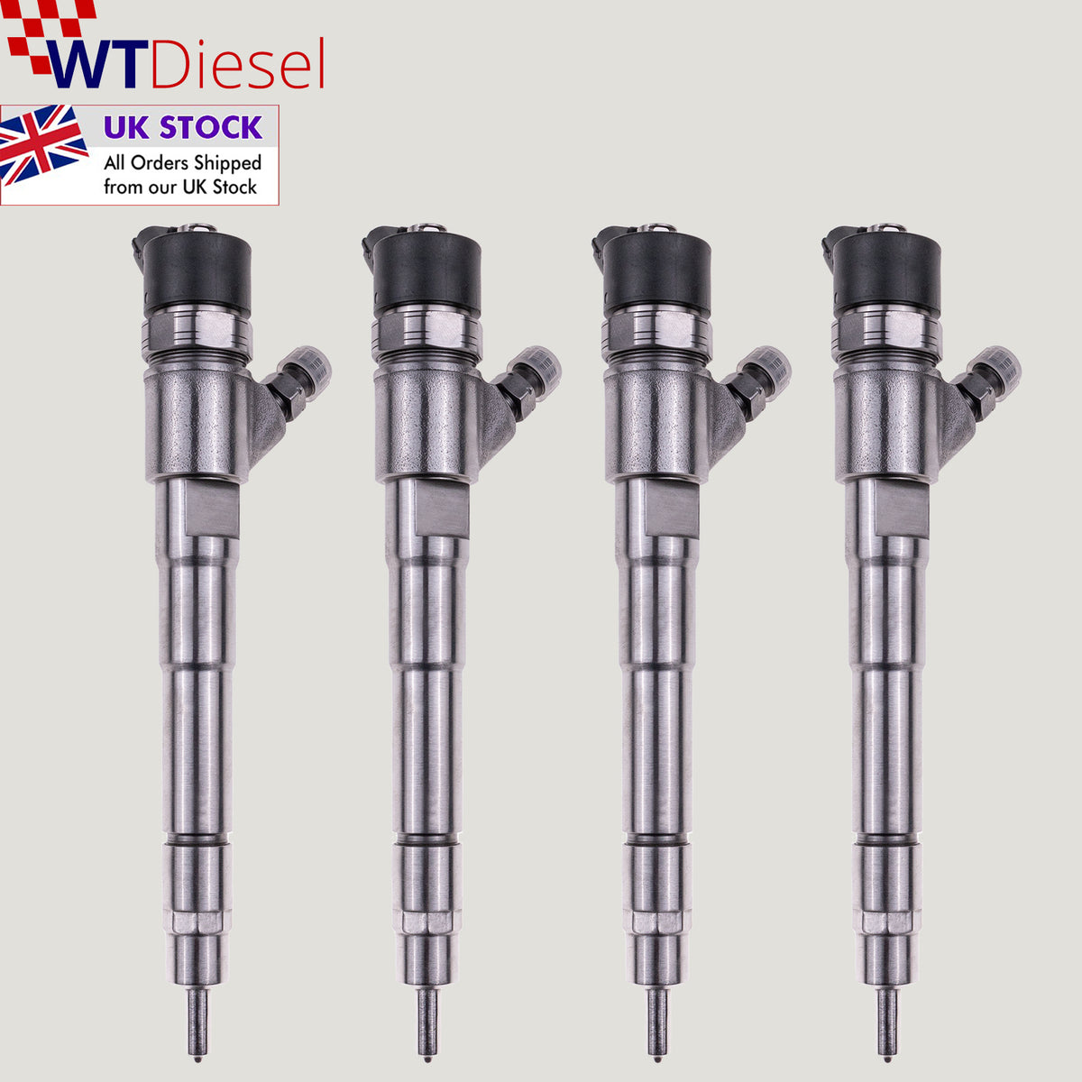 Set of 4 Bosch 0445110273 504088755 diesel injectors for Fiat Ducato and Iveco Daily