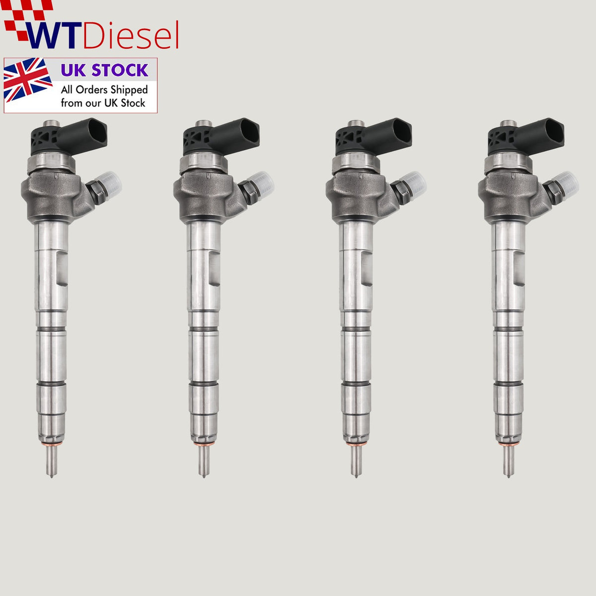 Set of 4 Bosch 0445110429 diesel injectors for VW Beetle Scirocco and Tiguan 2.0 TDI 03L130277N