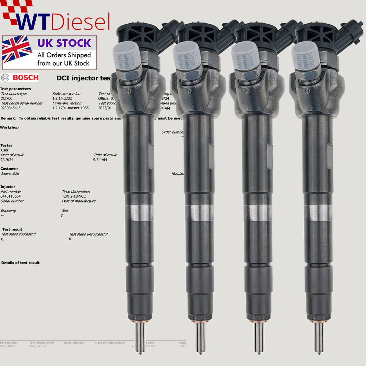X4 Jaguar Land Rover Injector | 2.0 D | Bosch 0445110654 G4D39K546AA