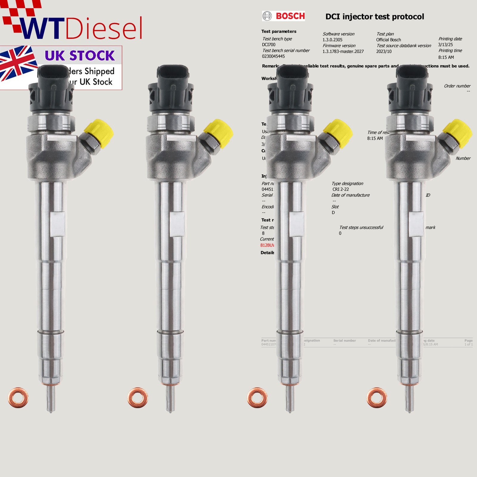 X4 Jaguar Land Rover Injector | 2.0 D240 | Bosch 0445110701 G4D3-9K546-BB