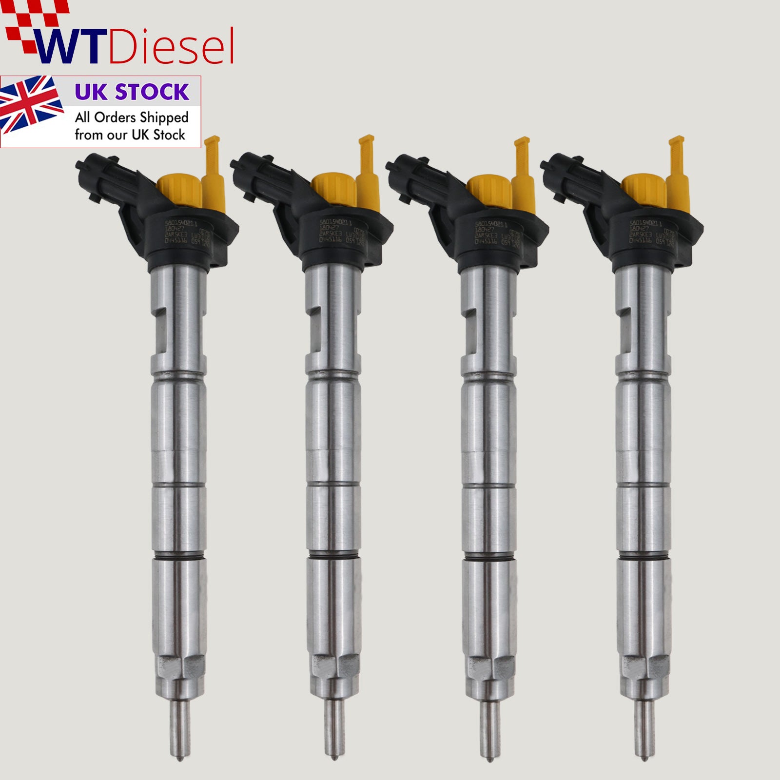 X4 Iveco Fiat Citroen Peugeot Diesel Injector | 3.0 HPI | 0445116059 5801540211