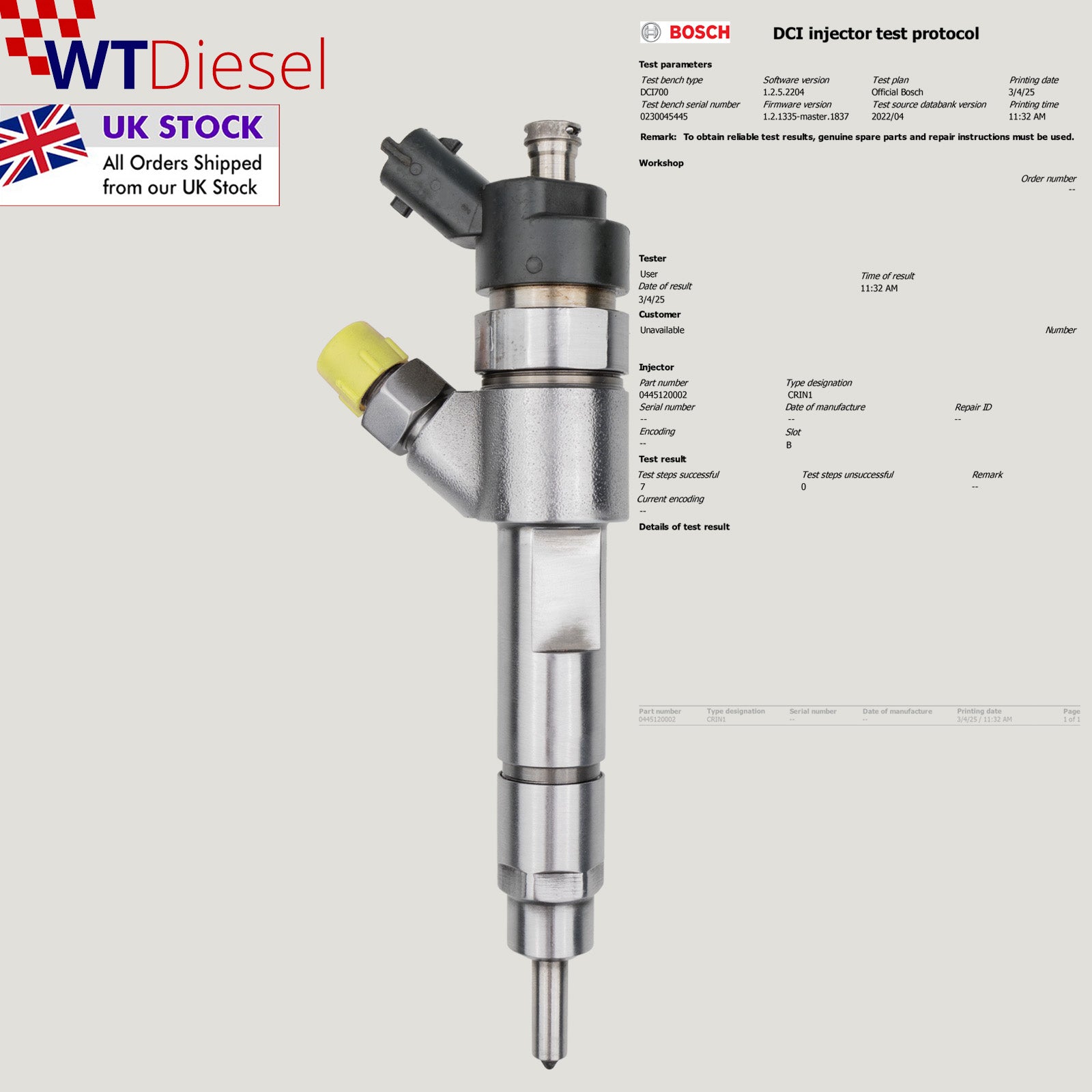 Citroen fiat iveco peugeot renault injector | 2.8 diesel | bosch 0445120002