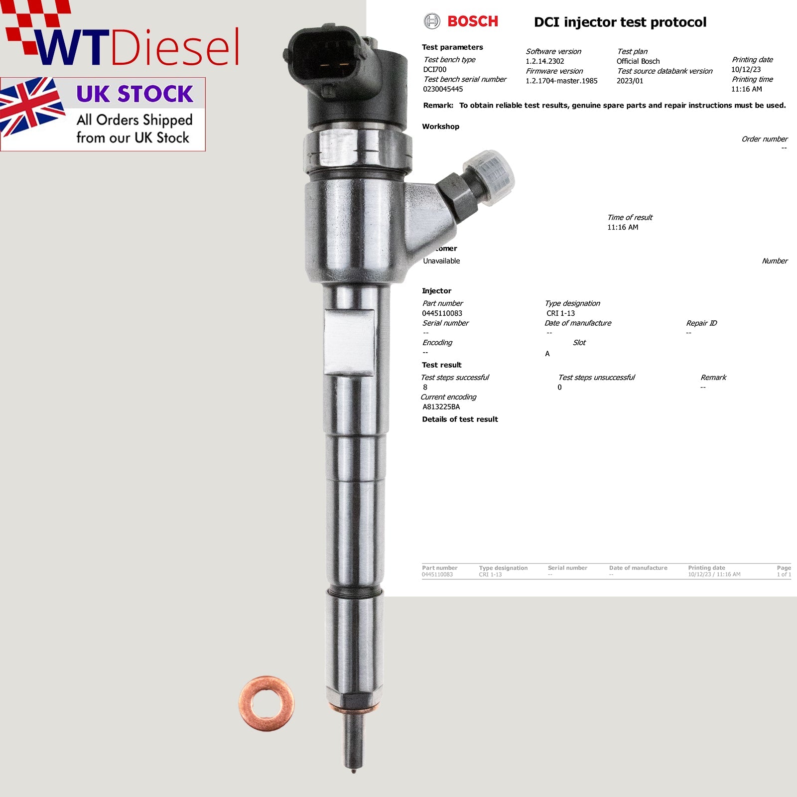X4 Opel Fiat Lancia Injector | 1.3 CDTi | Bosch 0445110083 0986435078