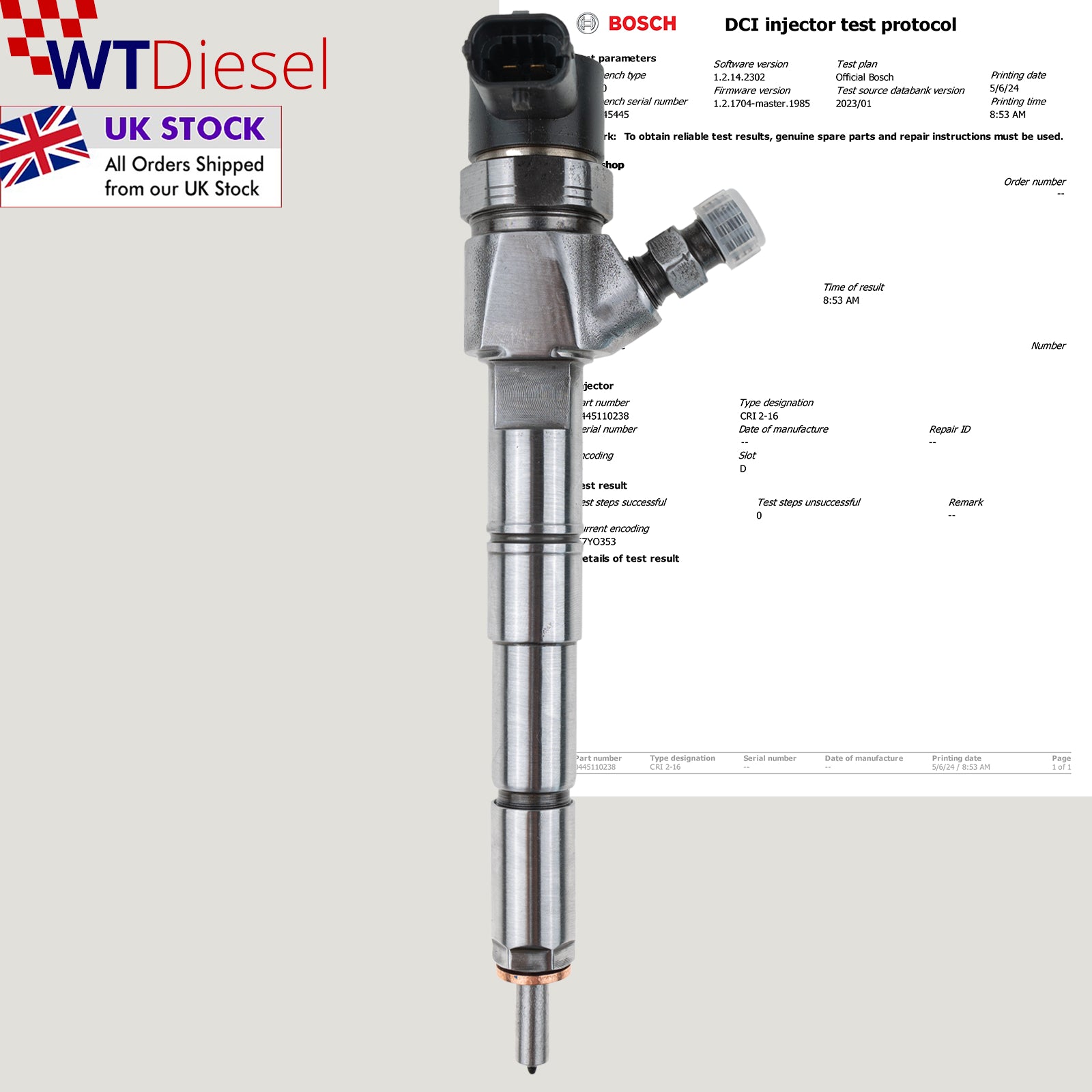 X4 Mercedes-Benz C-Class CLK Injector | 200 CDI | Bosch 0445110238