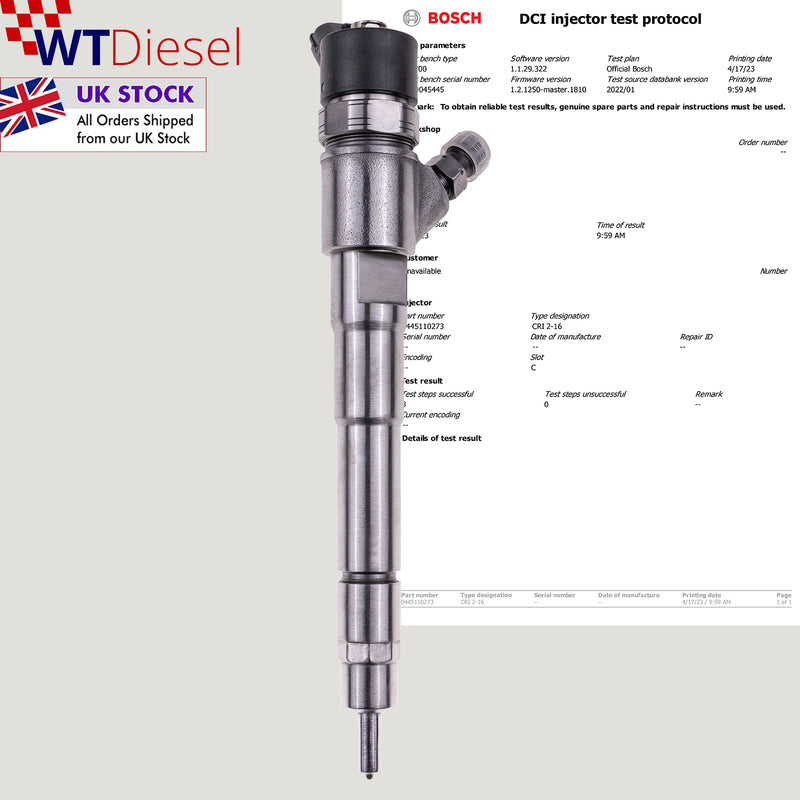 IVECO FIAT Diesel Injector | 2.3 D | Bosch 0445110273 504088755