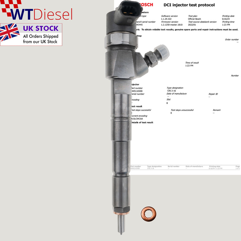 Alfa Romeo Fiat Lancia Opel Injector | 1.6 D | Bosch 0445110300 AV2Q9F593AA