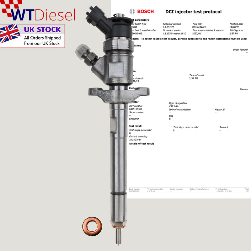 X4 Citroen Peugeot Jumpy Injector | 1.6 HDi | Bosch 0445110311 0986435146