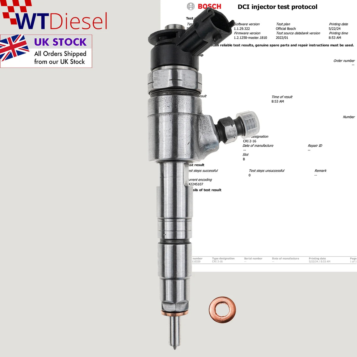 X4 Peugeot 208 I Diesel Fuel Injector |1.4 HDi| Bosch 0445110339