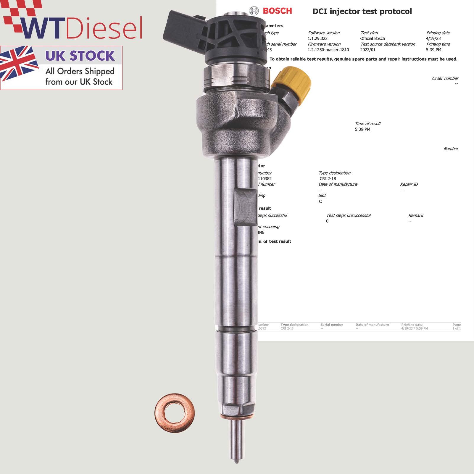 BMW Injector | 520d, 120d, 220d, 320d, 325d | Bosch 0445110382
