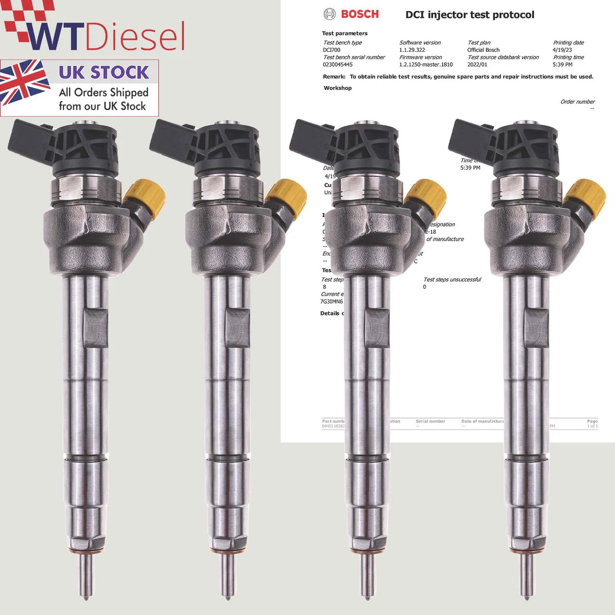 X4 BMW Diesel Injector | BMW 1 2 3 Series| Bosch 0445110478 0445110382