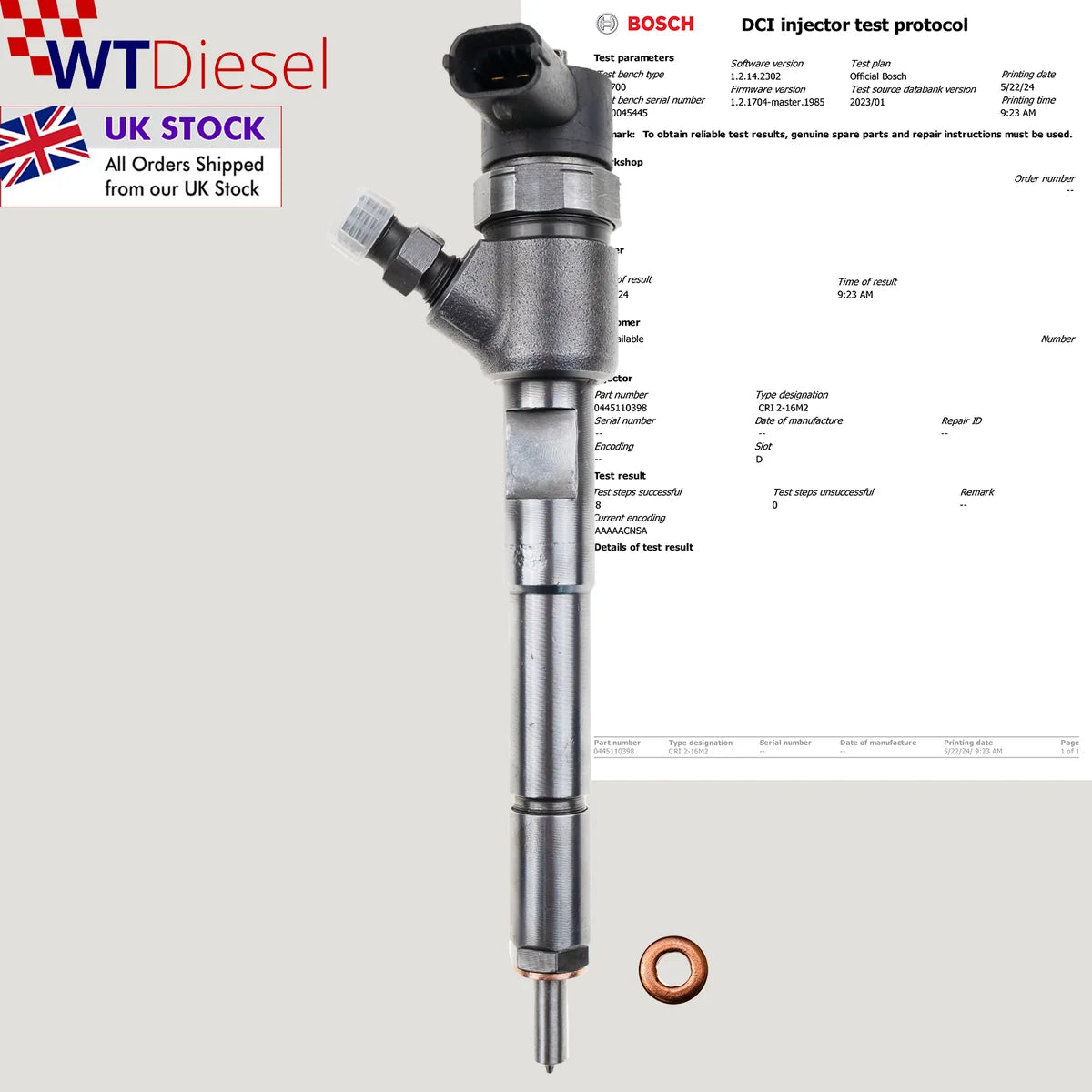 X4 Suzuki Swift Diesel Injector | 1.3 DDiS | Bosch 0445110398 15710-68L00