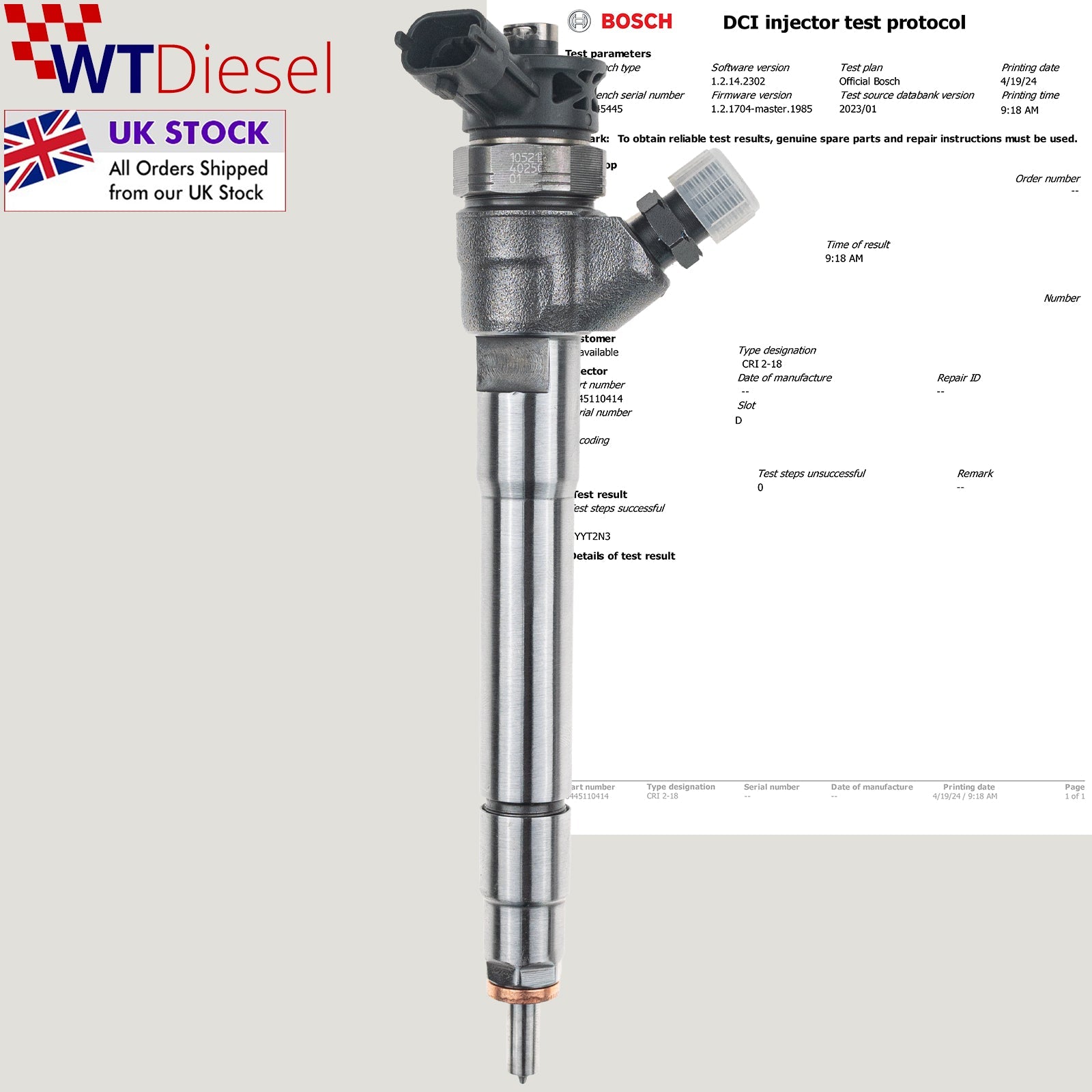 X4 Nissan Opel Renault Injector | 1.6 dCi | Bosch 0445110414 1660000Q1U