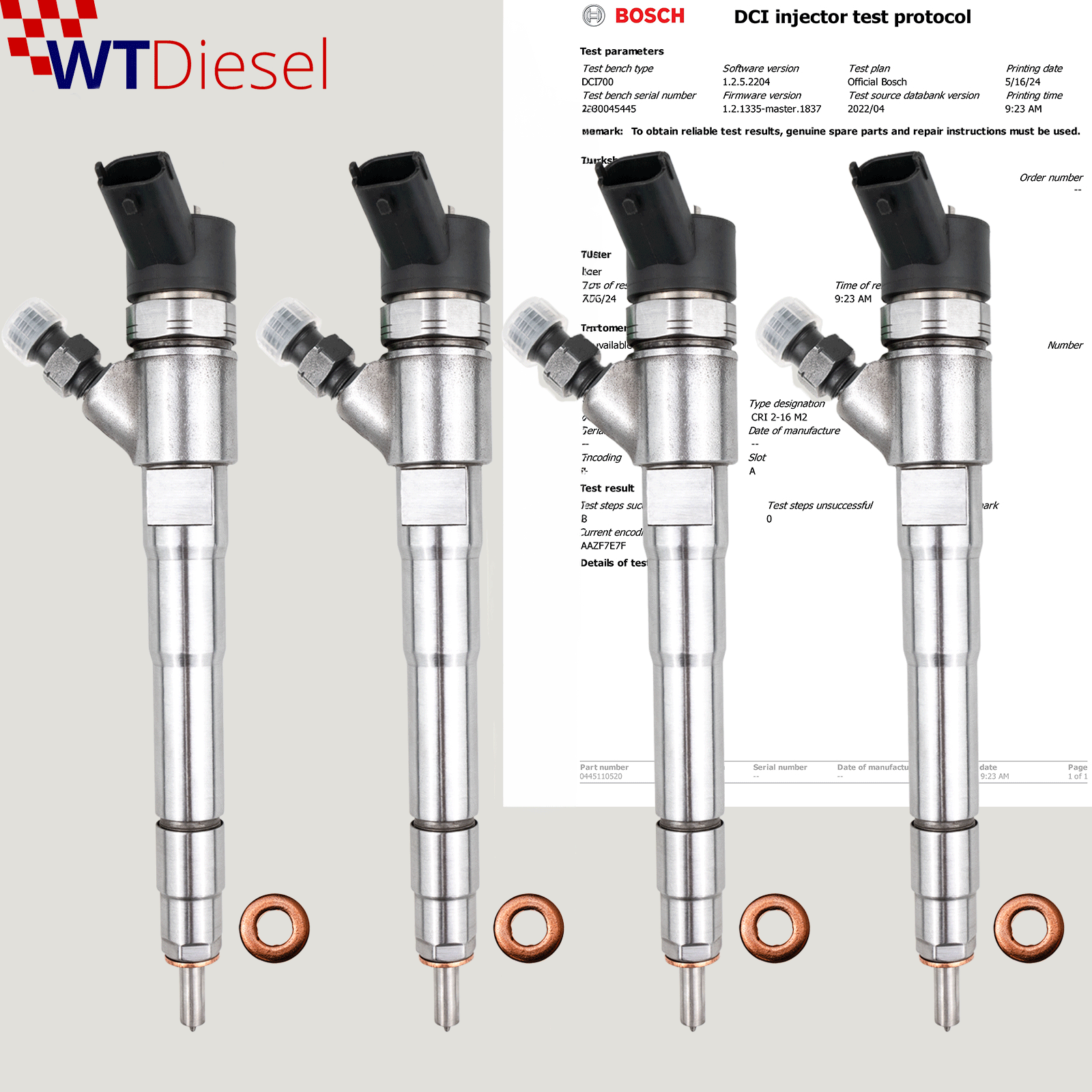 X4 Fiat Ducato IVECO Daily Injector | 2.3 JTD | Bosch 0445110418
