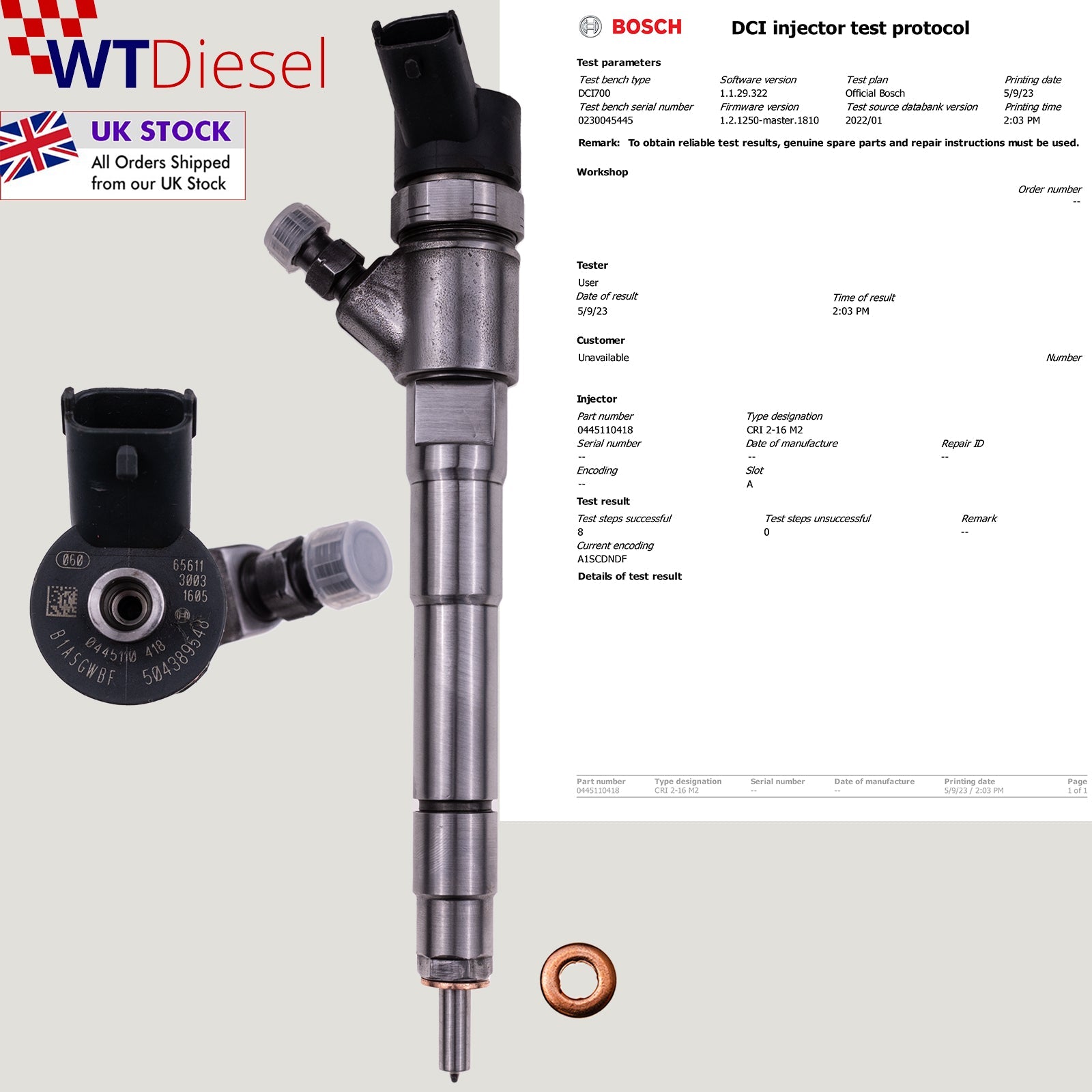 IVECO Daily FIAT Ducato 2.3 Injector | Bosch 0445110418 | 2015