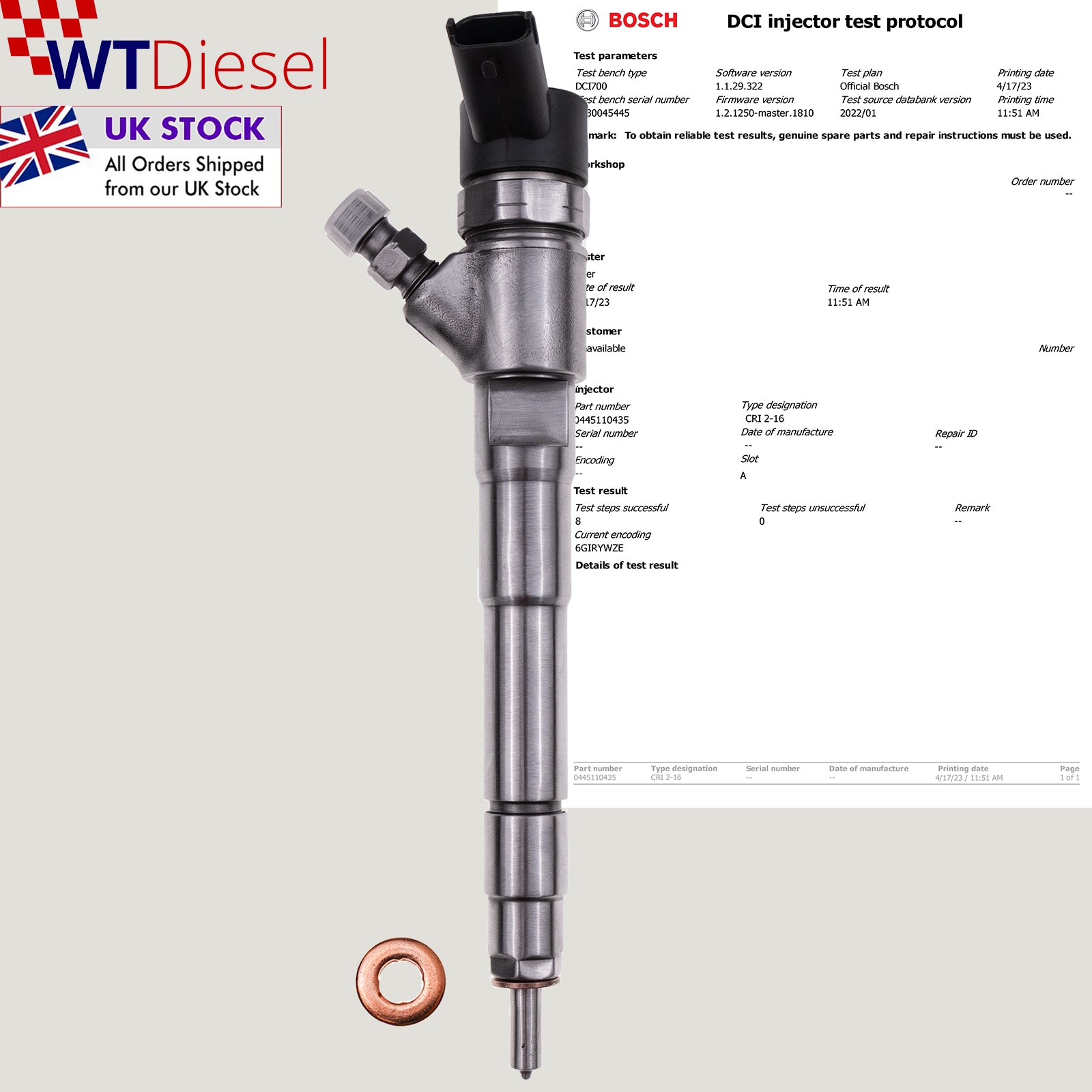 Fiat Ducato Iveco Daily Injector | 2.3 DCI | Bosch 0445110435 0986435227