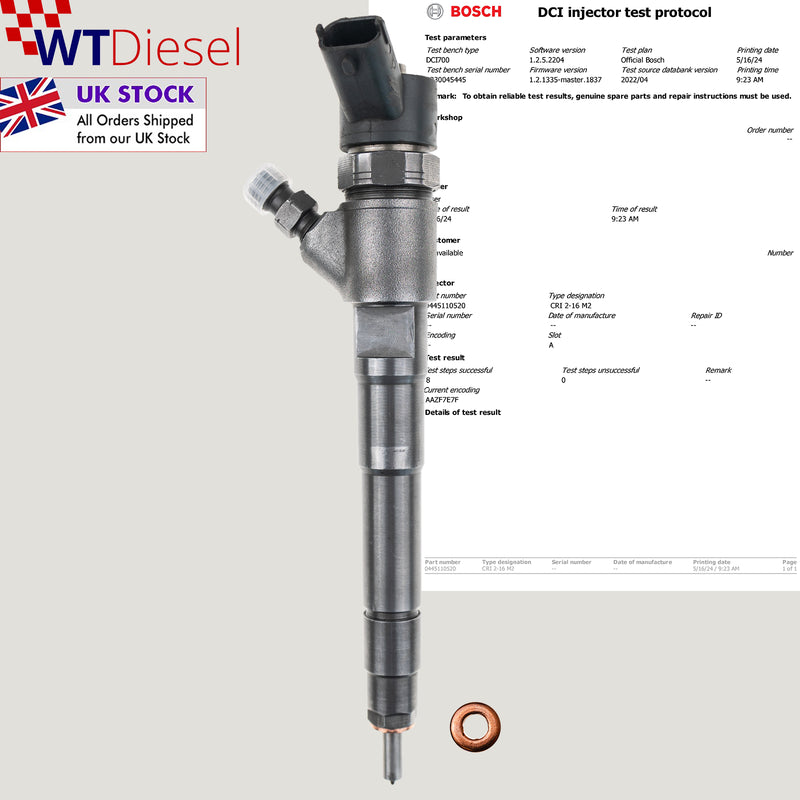 X4 Fiat Iveco Injector | 2.3 D | Bosch 0445110520 504389548