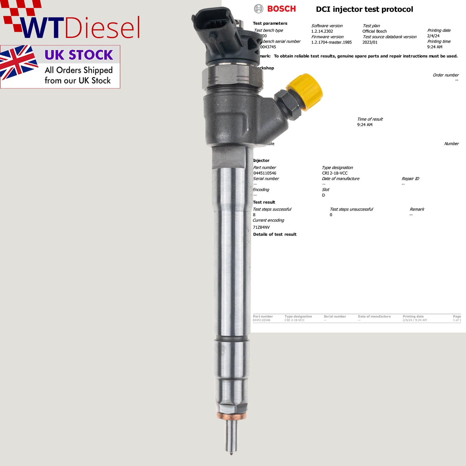 Nissan Renault Injector | 1.6 dCi | Bosch 0445110546 166007885R