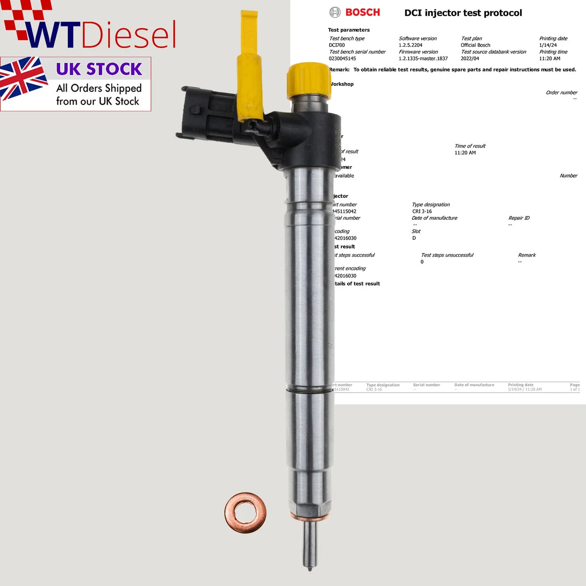 X4 Land Rover Freelander Diesel Injector |2 2.2 TD4 SD4| 0445115042