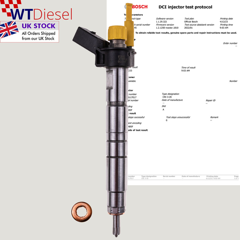 BMW X5 X6 F01 F02 Diesel Injector |3.0 N57| 0445117017  0986435425