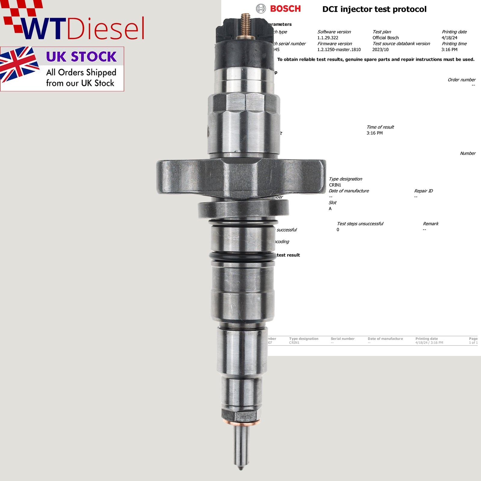 X6 Iveco DAF Diesel Fuel Injector | Bosch 0445120007 0986435508