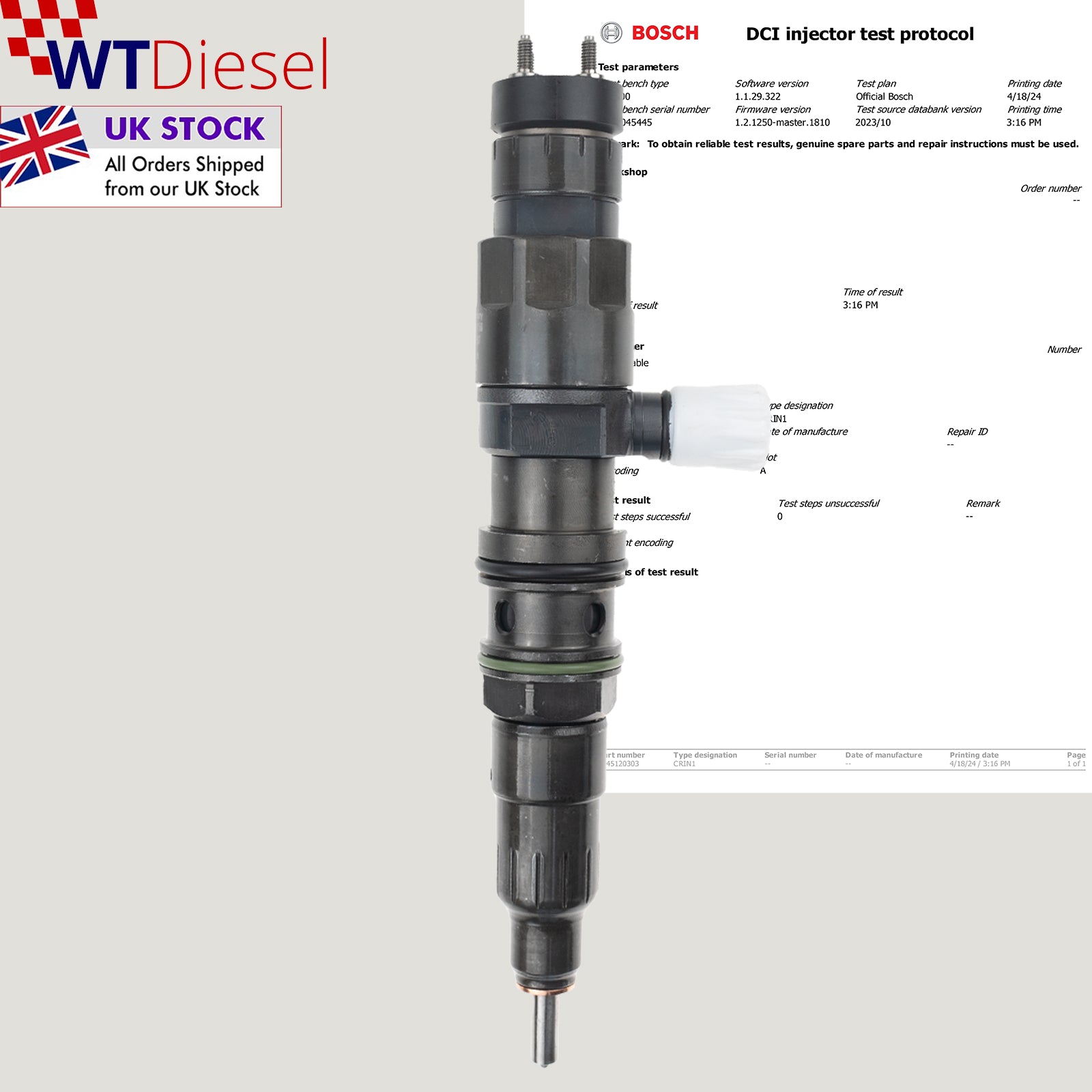 Mercedes Actros Injector | 10.7L Diesel | Bosch 0445120303 A4720701187