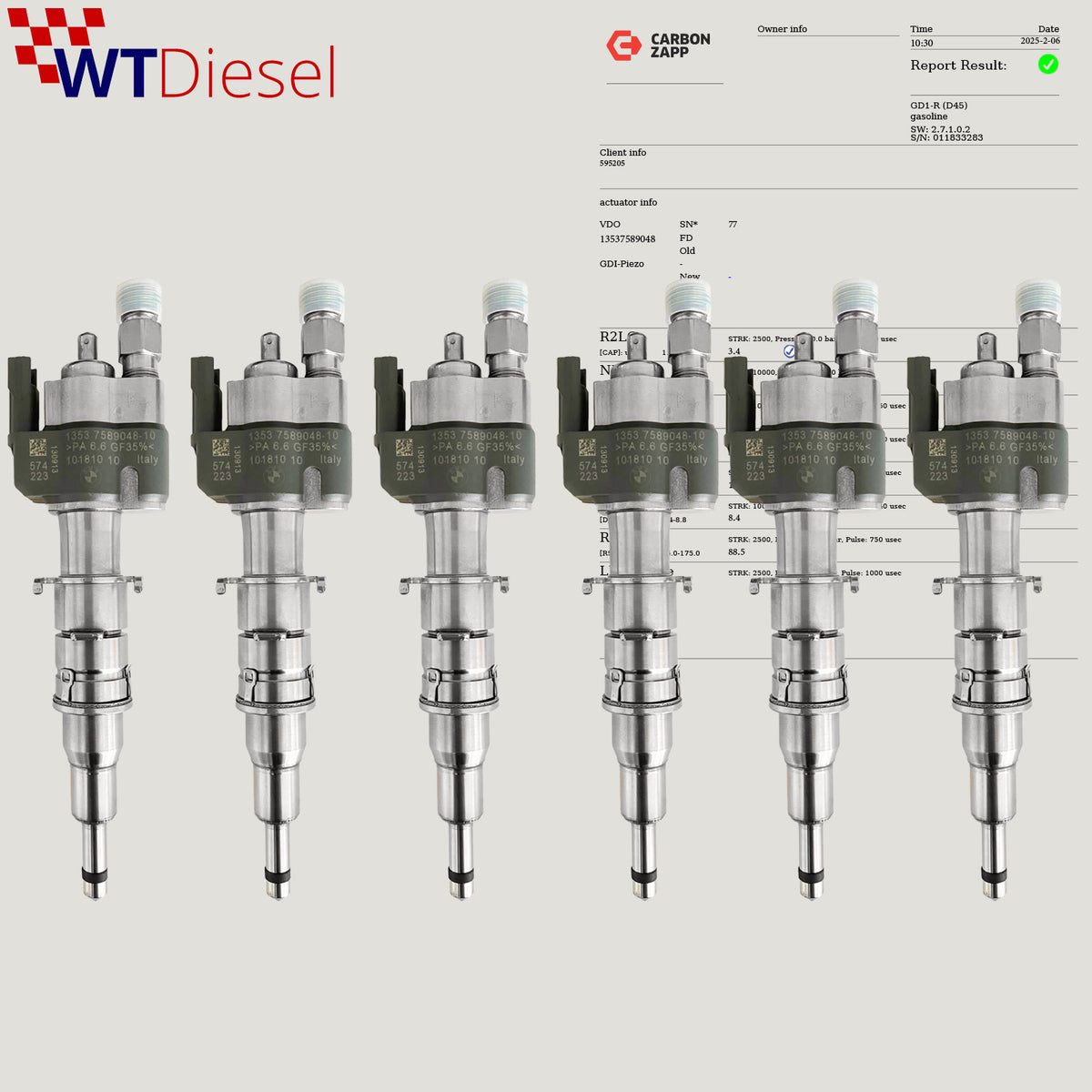 X6 BMW 6 Series Injector | 13537589048-10 13537584681