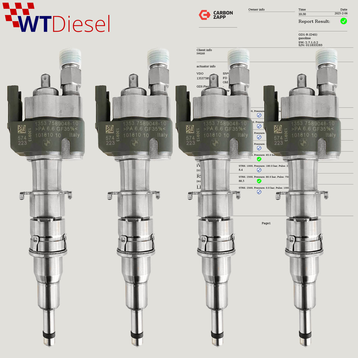 X4 BMW 6 Series Injector | 13537589048-10 13537584681