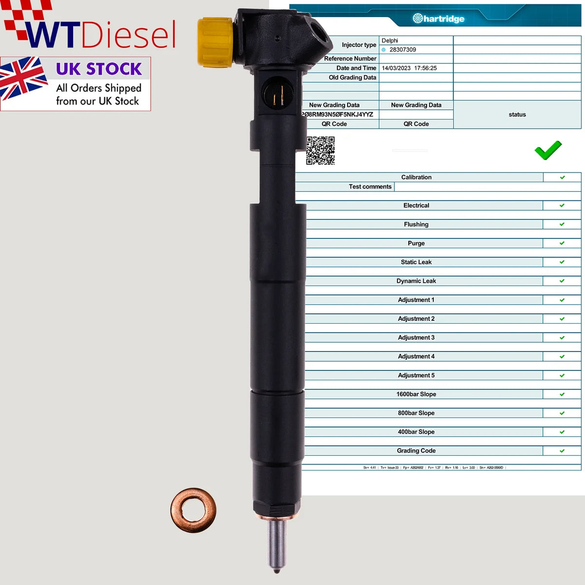 X4 Mercedes Sprinter Injector | 2143 cc | Delphi 28307309 A6510703087