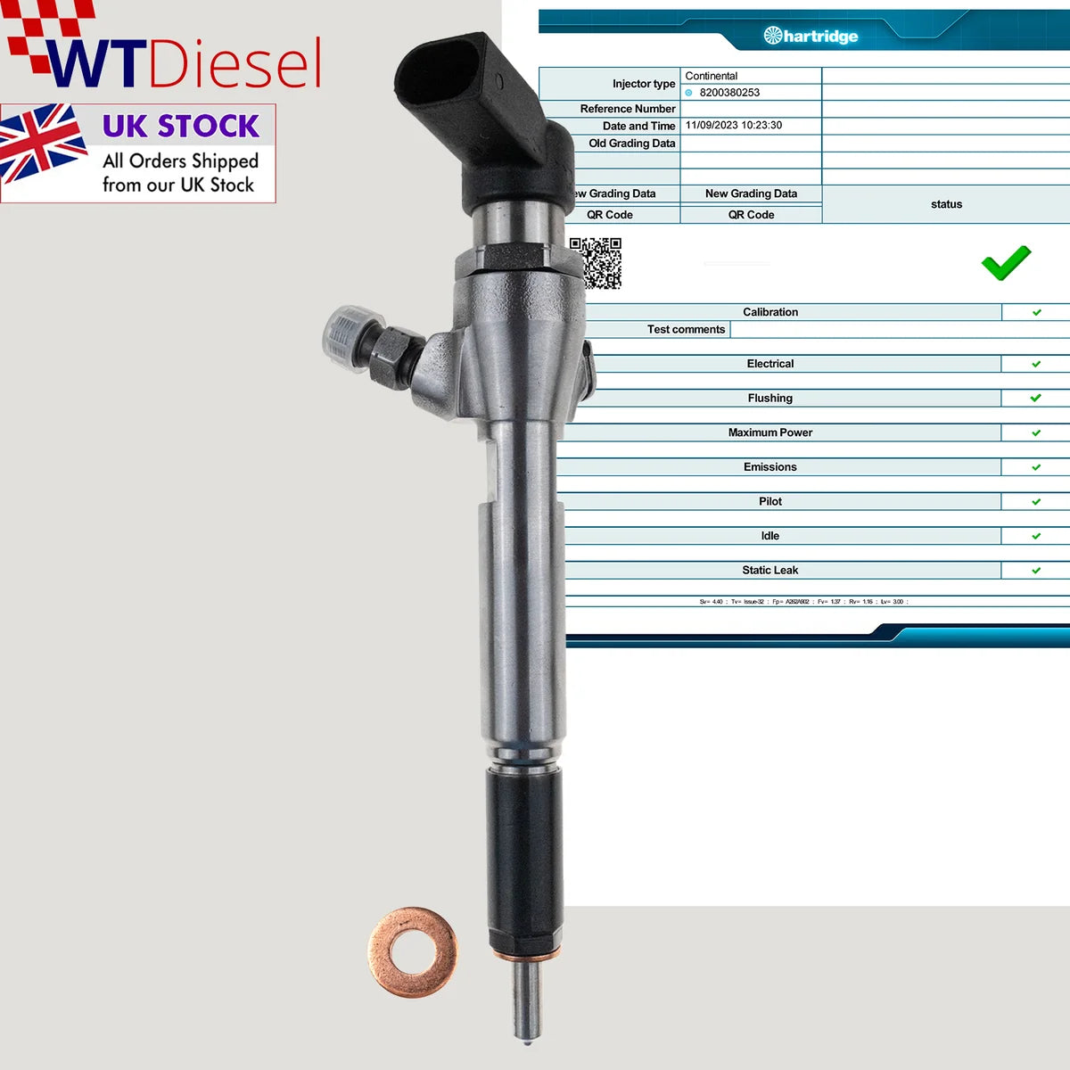 X4 Nissan Clio Renault Note Fuel Injector | 1.5 dCi | Siemens H8200294788 5WS40087