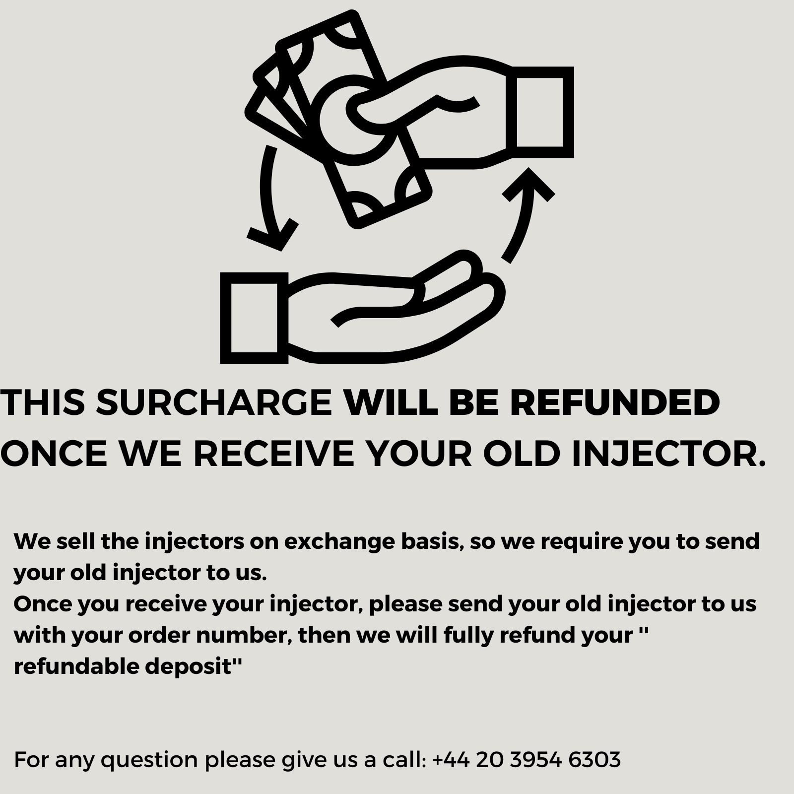 1X REFUNDABLE DEPOSIT