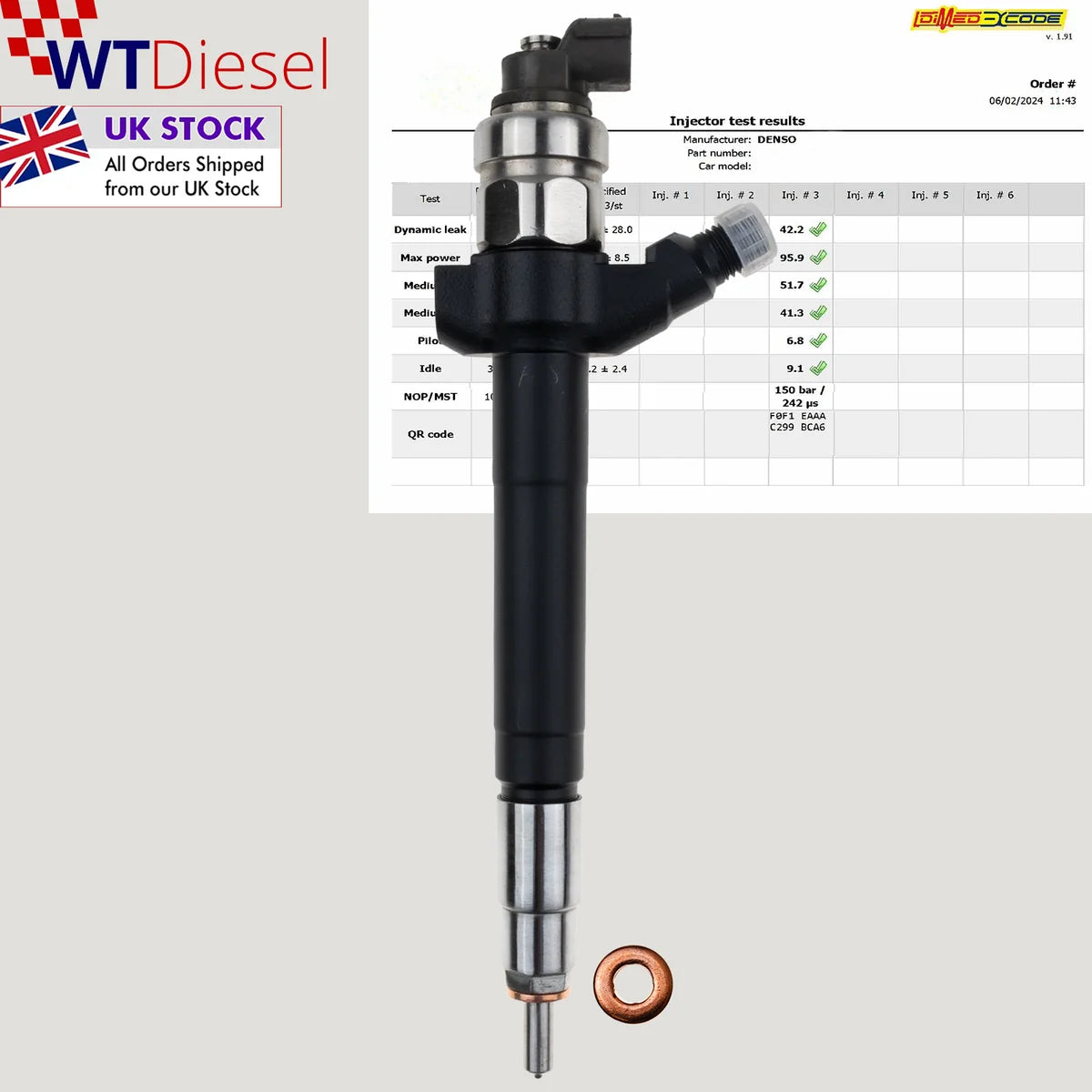 X4 Ford Transit Injector | 2.2 TDCi | 6C1Q9K546BC 6C1Q9K546BB
