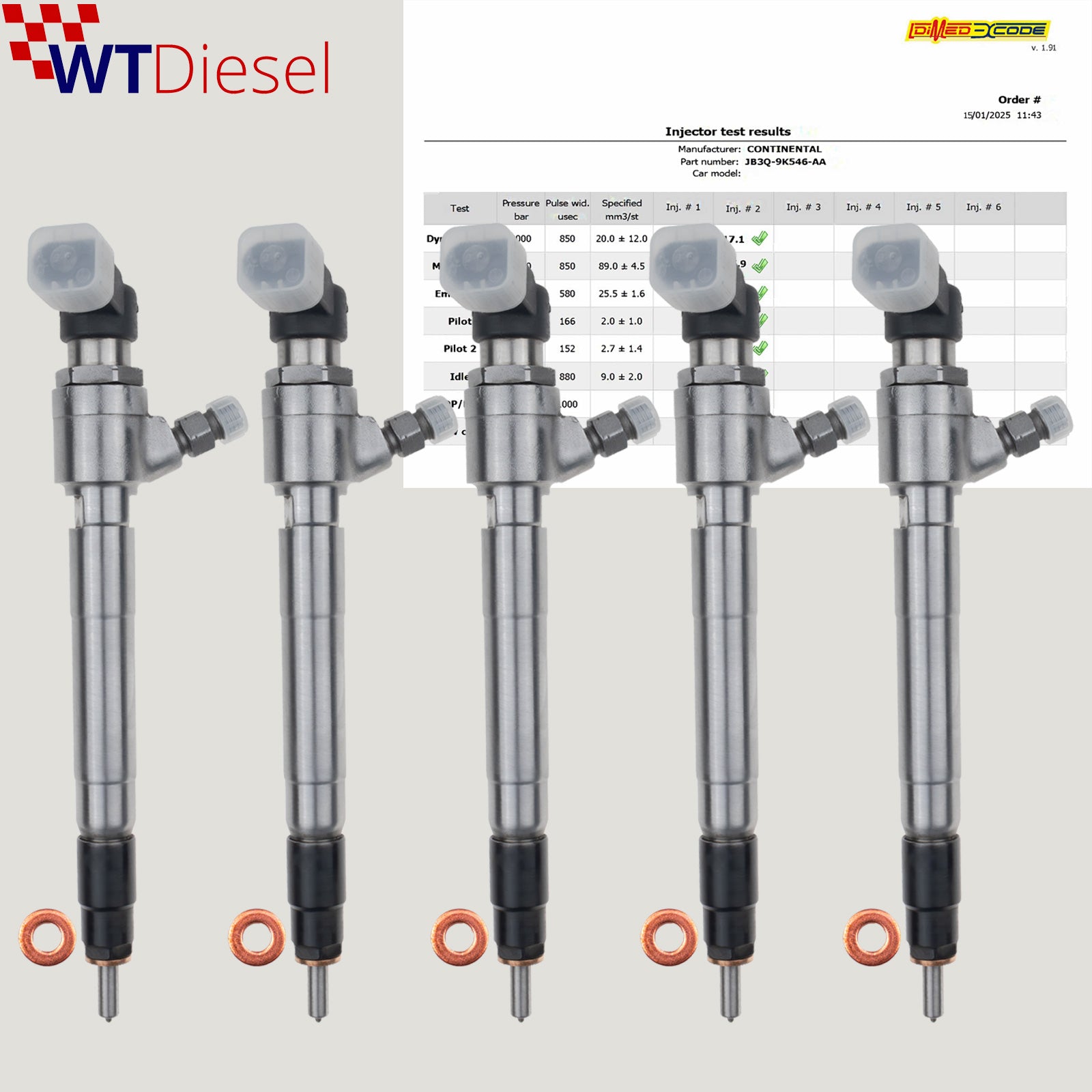 X5 Ford Ranger Diesel Injector | 2.2 3.2 tdci | Siemens CK4Q-9K546-AA